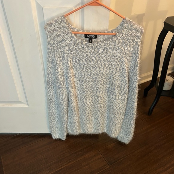 Buffalo David Bitton Women's Fuzzy Knit Sweater - Light Gray - Picture 1 of 3